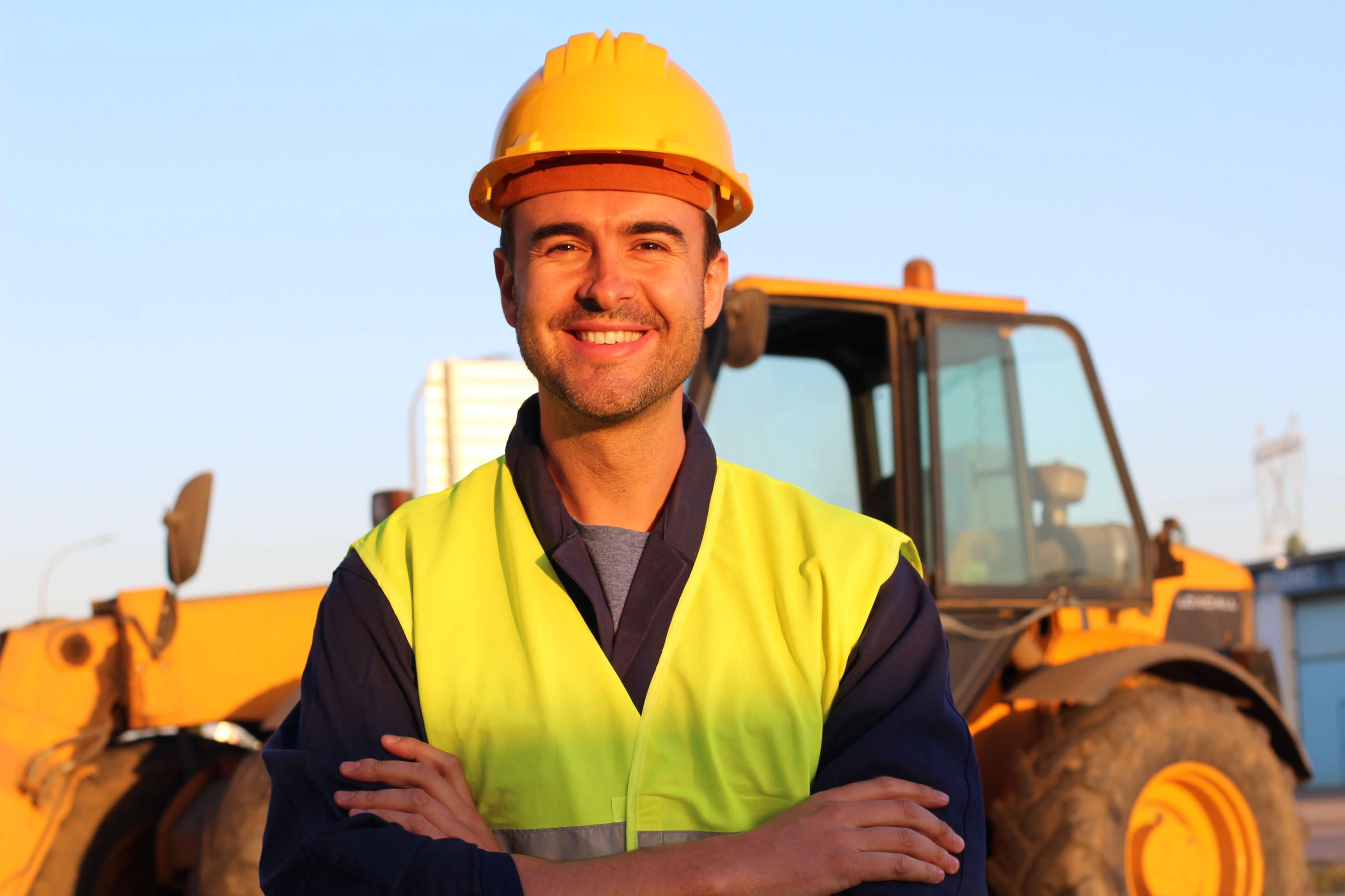 Construction driver with excavator